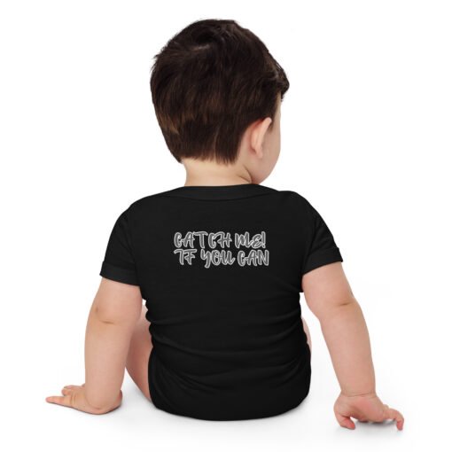Catch Me If You Can Baby Short Sleeve One Piece - Image 3