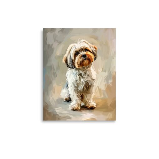 Cute Yorkshire Terrier Dog Drawing Regular Poster - Image 4