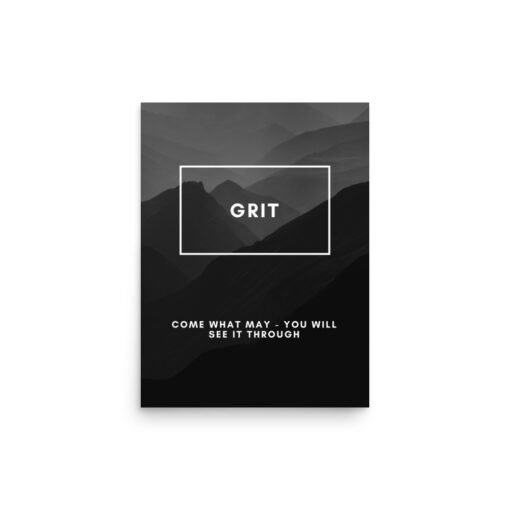 Grit Black Motivational Regular Poster - Image 5