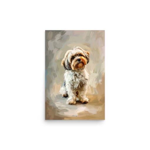 Cute Yorkshire Terrier Dog Drawing Regular Poster - Image 5