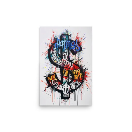 Colorful Dollar Sign Regular Poster