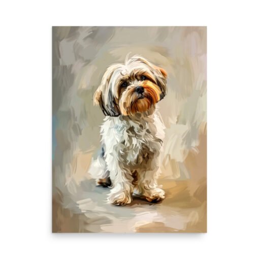 Cute Yorkshire Terrier Dog Drawing Regular Poster - Image 7