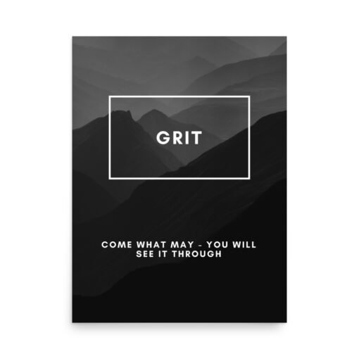 Grit Black Motivational Regular Poster - Image 8