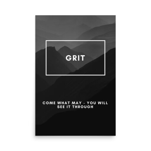 Grit Black Motivational Regular Poster - Image 10