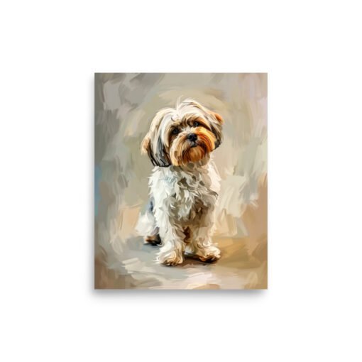Cute Yorkshire Terrier Dog Drawing Regular Poster - Image 11