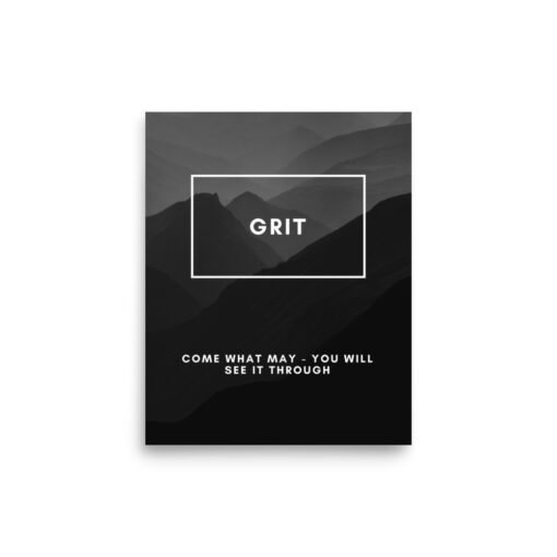 Grit Black Motivational Regular Poster - Image 11