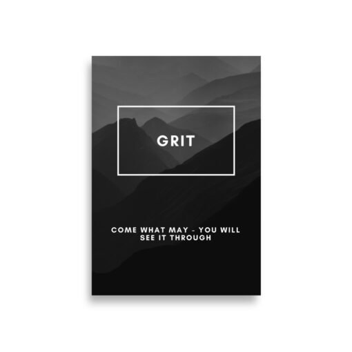 Grit Black Motivational Regular Poster - Image 2