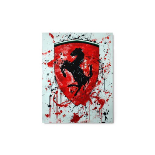 Horse Shield with Blood Metal Print