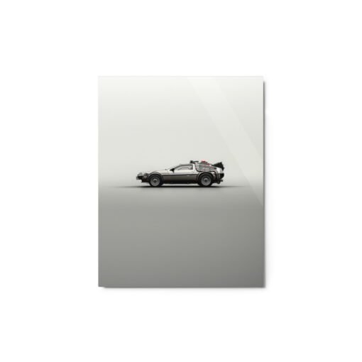 Back To The Future Car Glossy Metal Prints