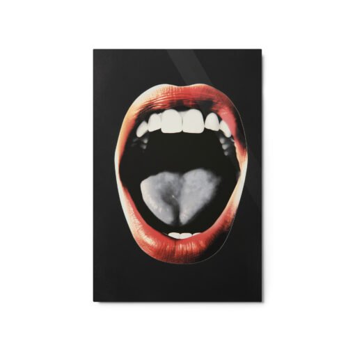 Screaming Mouth Vintage Art Glossy Metal Prints - Image 4