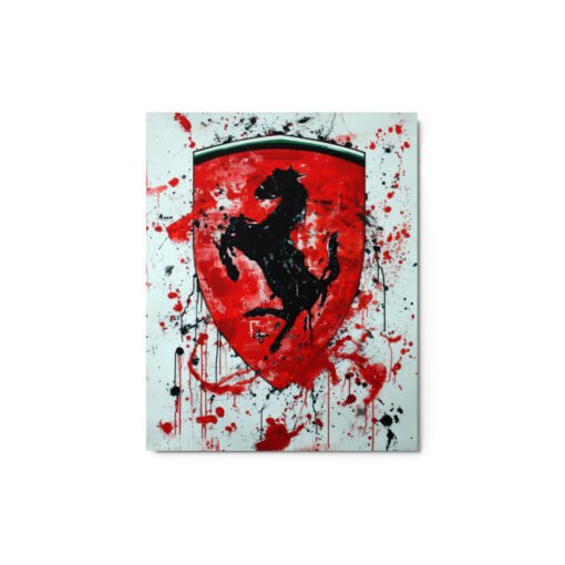 Horse Shield with Blood Metal Print - Image 2