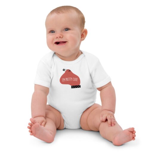 I'm Pretty Cute Organic Cotton Baby Bodysuit