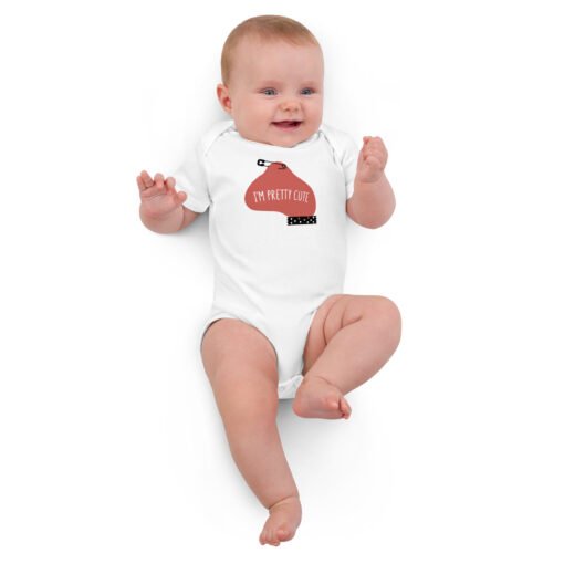 I'm Pretty Cute Organic Cotton Baby Bodysuit - Image 2